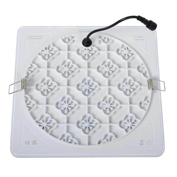 Lucide CERES-LED - Plafonnier Salle de bains - LED Dim. - 1x30W 3000K - IP44 - Blanc - détail 4